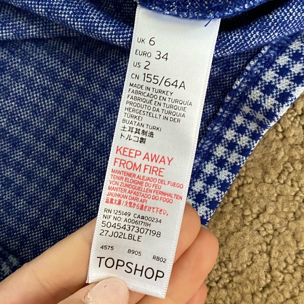 Topshop Blue Ruffled Mini Skirt - Picture 7 of 7